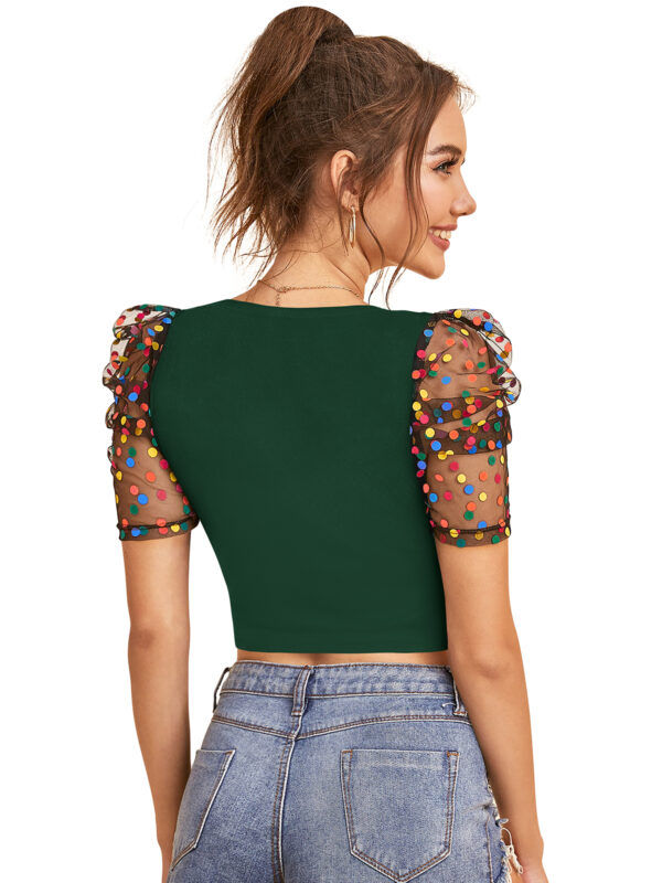 Green Short Sleeves Top - Image 4