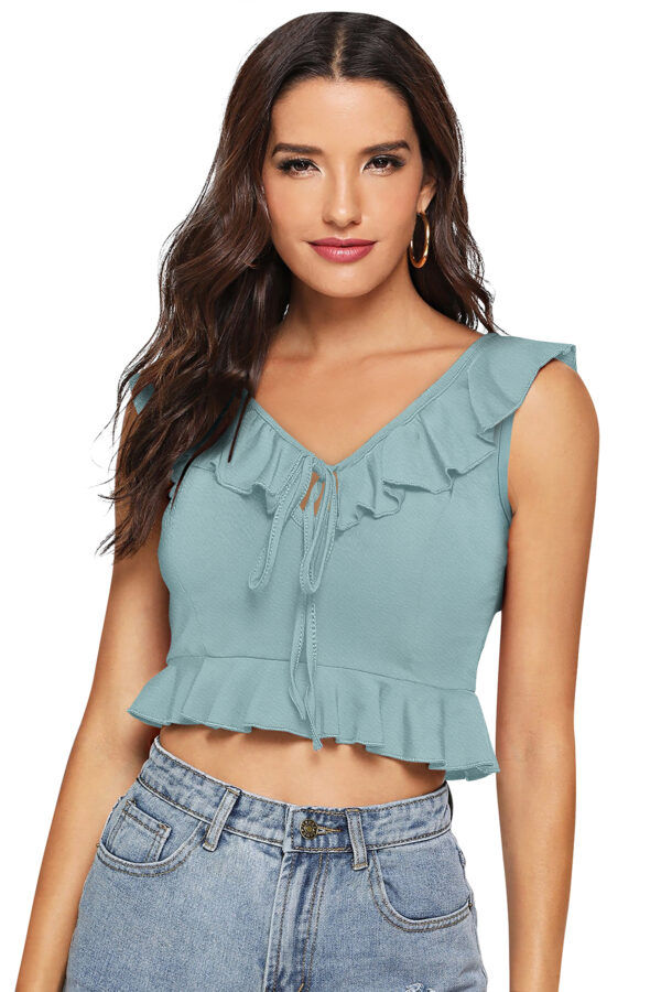 Pista Ruffle Neck Top
