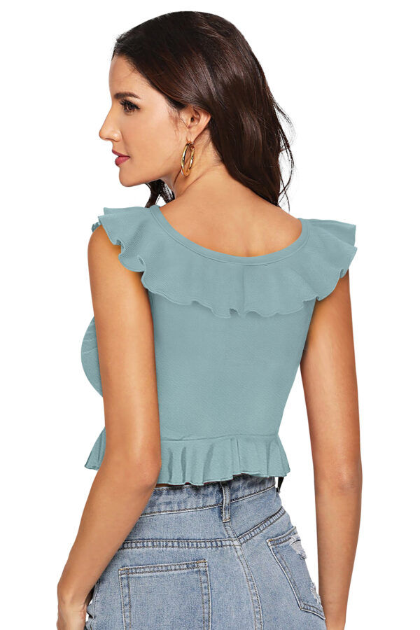 Pista Ruffle Neck Top - Image 4