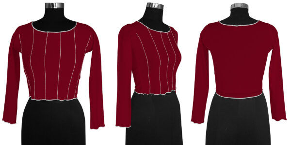 Full Sleeves Maroon Top - Image 6
