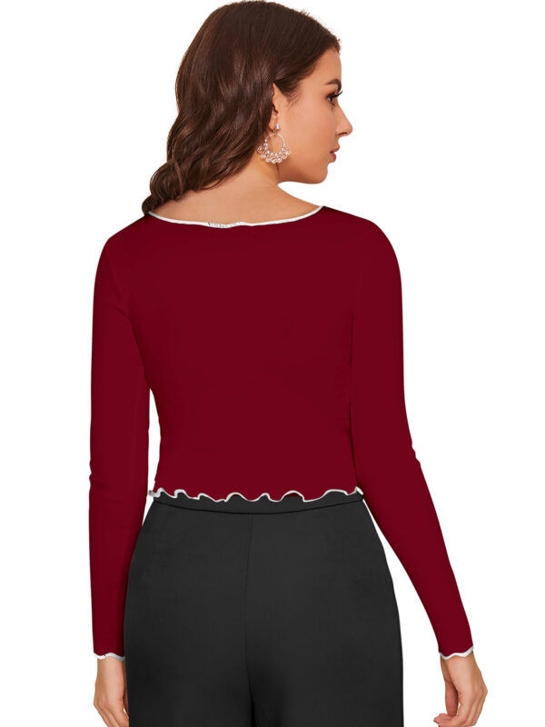 Full Sleeves Maroon Top - Image 4