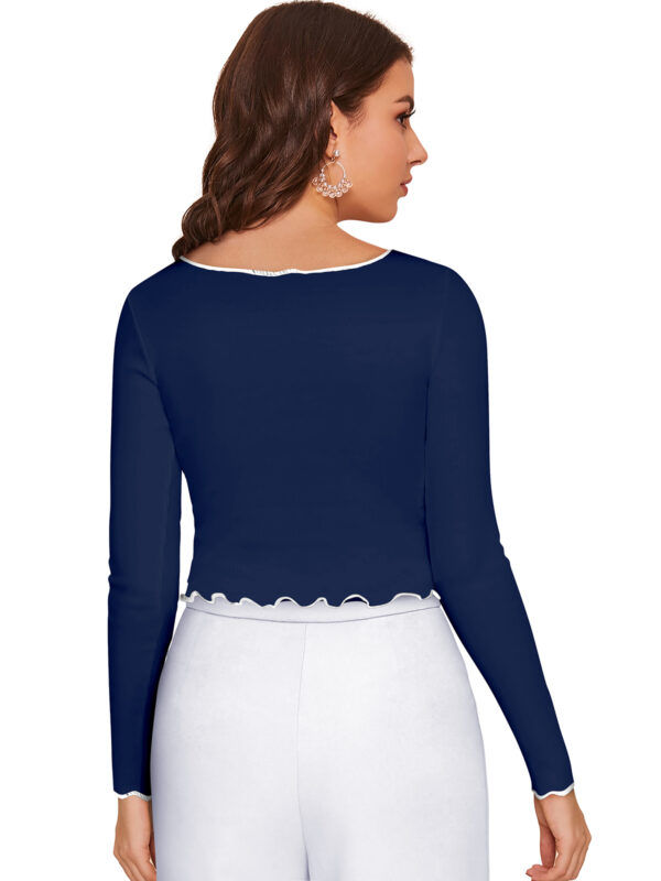 Full Sleeves Navy Blue Top - Image 4