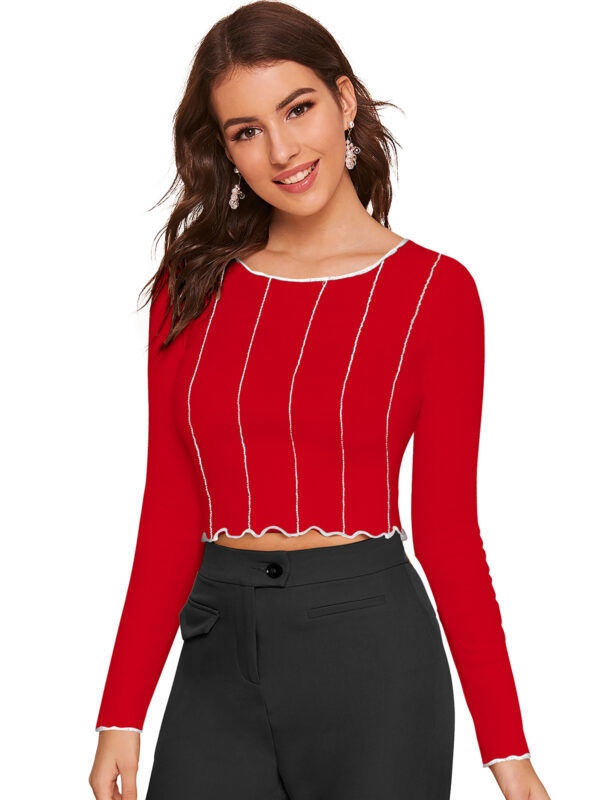 Full Sleeves Red Top - Image 3