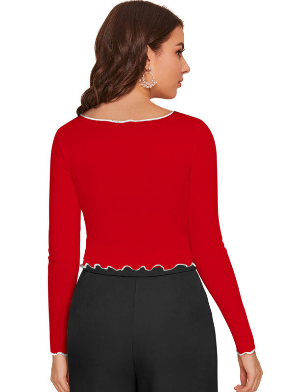 Full Sleeves Red Top - Image 4