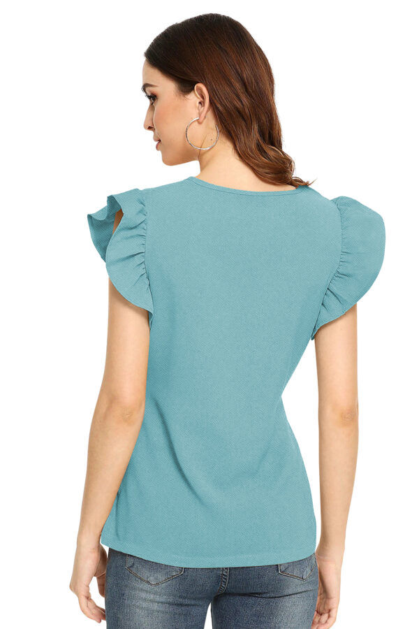 Designer Cap Sleeves Pista T-Shirt - Image 4