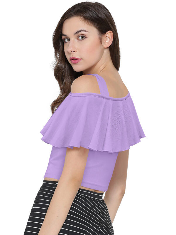 Purple Off Shoulder Top - Image 4
