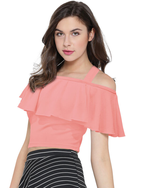 Peach Off Shoulder Top - Image 3