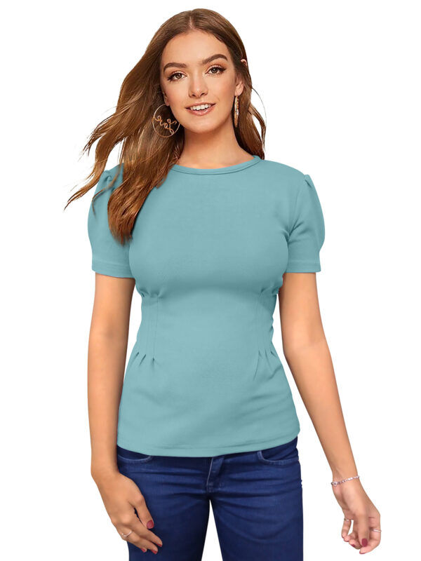 Pista Round Neck Solid Top