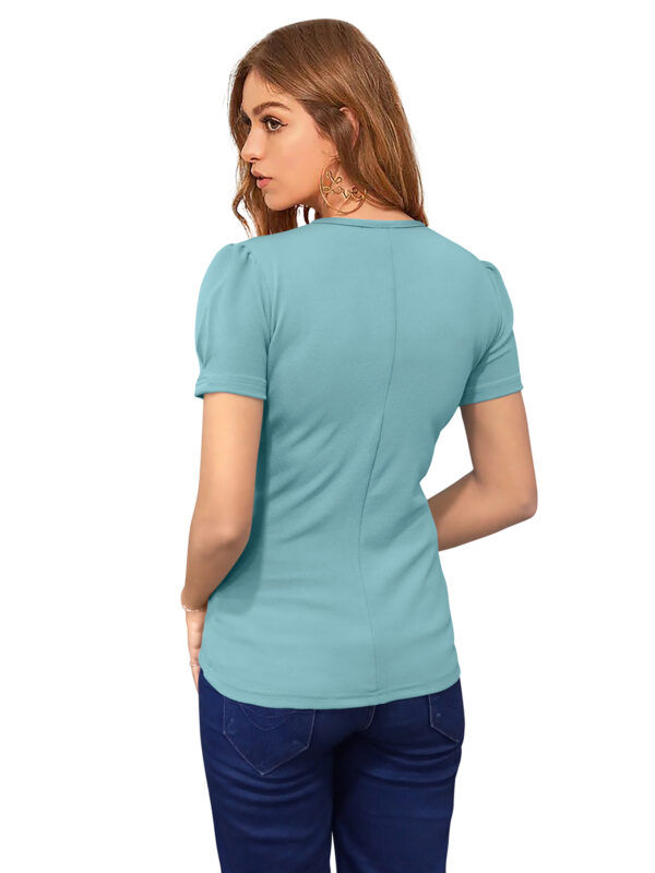 Pista Round Neck Solid Top - Image 4