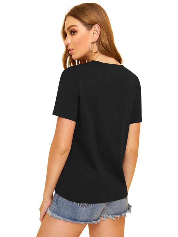 Black Short Sleeves T-Shirt - Image 4