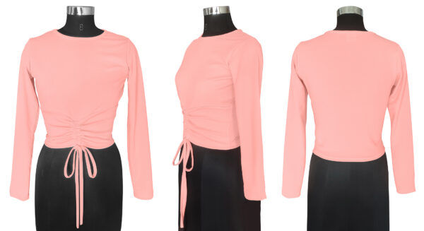 Full Sleeves Peach T-Shirt - Image 6
