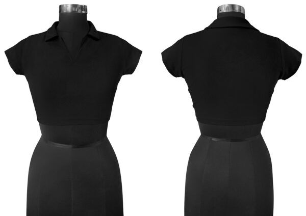 Short Sleeves Black Tops - Image 6