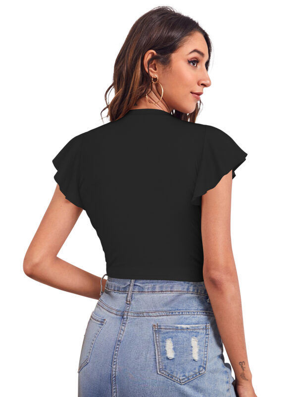 Black Round Neck Top - Image 4