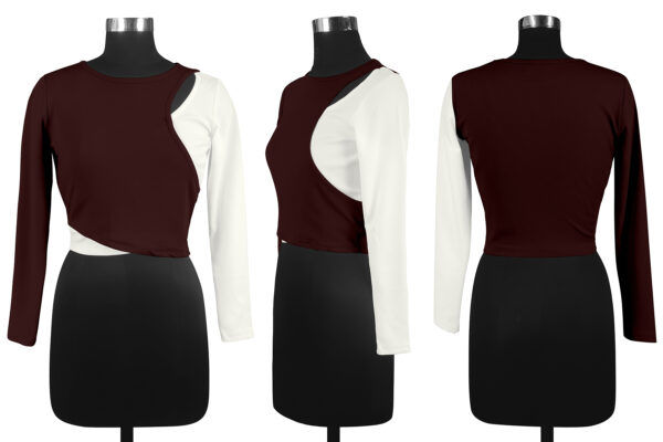 Full Sleeves Solid Coffee Top - Image 5