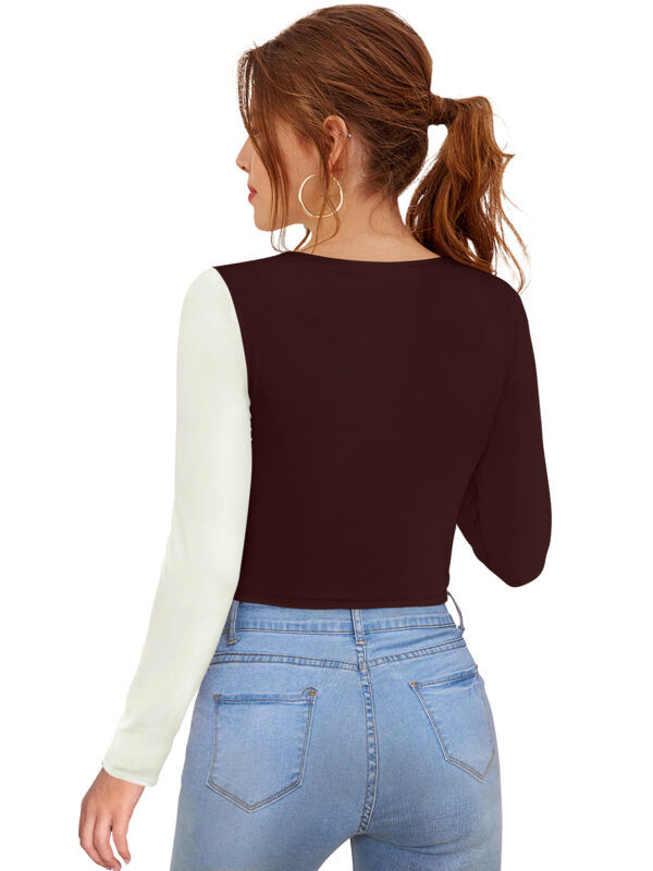 Full Sleeves Solid Coffee Top - Image 4
