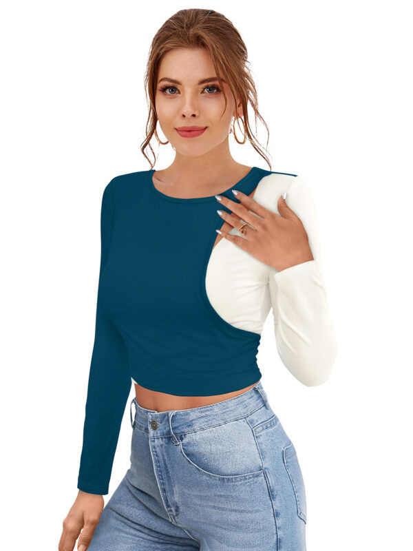 Full Sleeves Solid Morpitch Top - Image 3