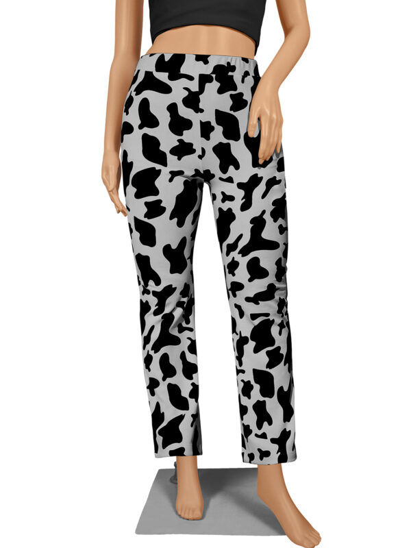 Polyester Cow Pattern Grey Pant - Image 6