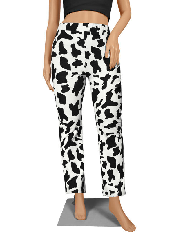 Polyester Cow Pattern White Pant - Image 6
