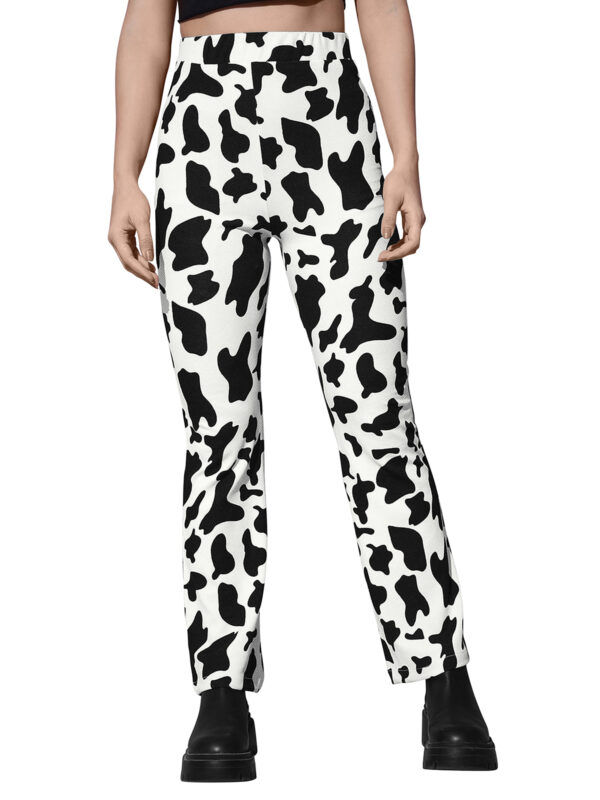 Polyester Cow Pattern White Pant - Image 2