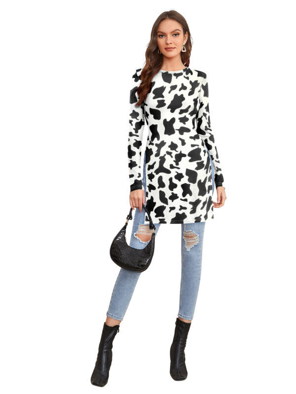 White Cow Pattern Tunic - Image 5