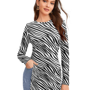 White Zebra Printed Tunic