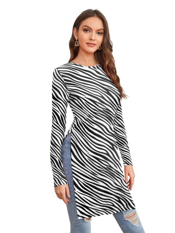 White Zebra Printed Tunic - Image 2