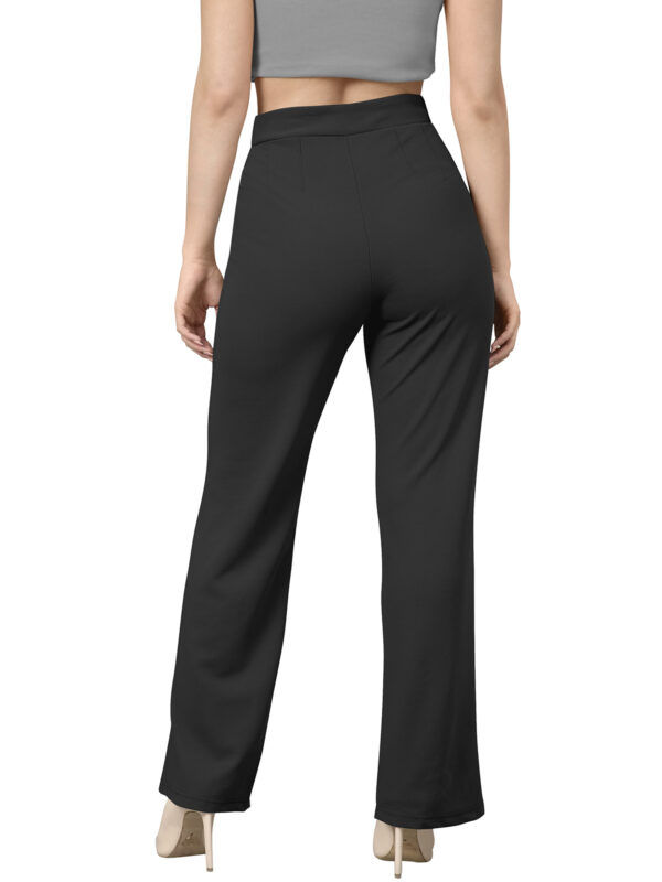 Solid Black Polyester Pant - Image 4