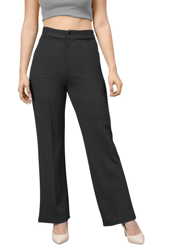 Solid Black Polyester Pant - Image 5