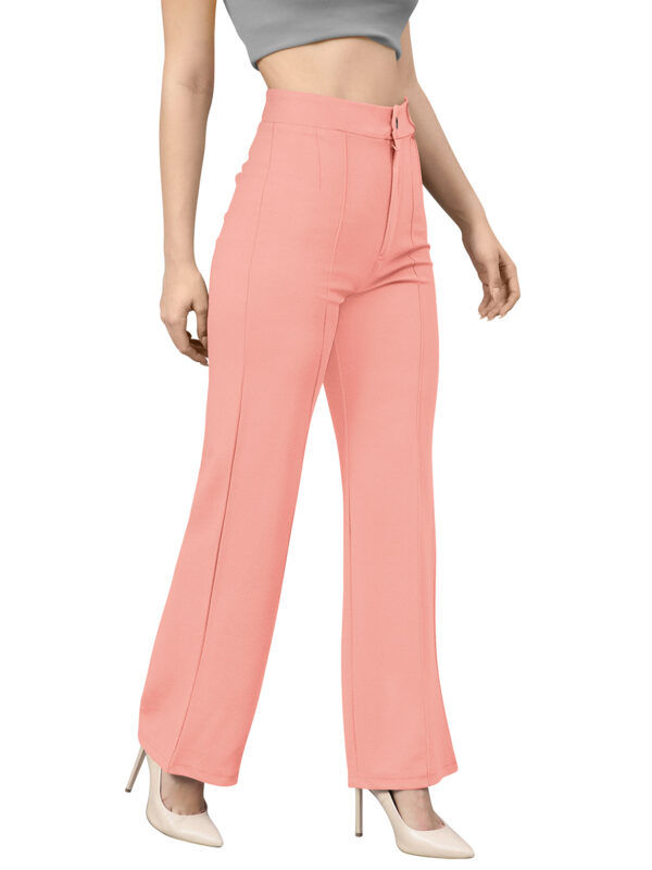 Polyester Solid Peach Pant - Image 2