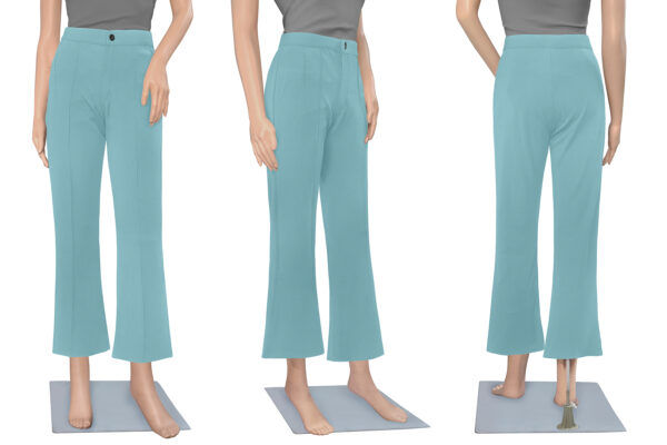 Women’s Pista Color Polyester Knitting Pant - Image 6