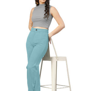 Women’s Pista Color Polyester Knitting Pant
