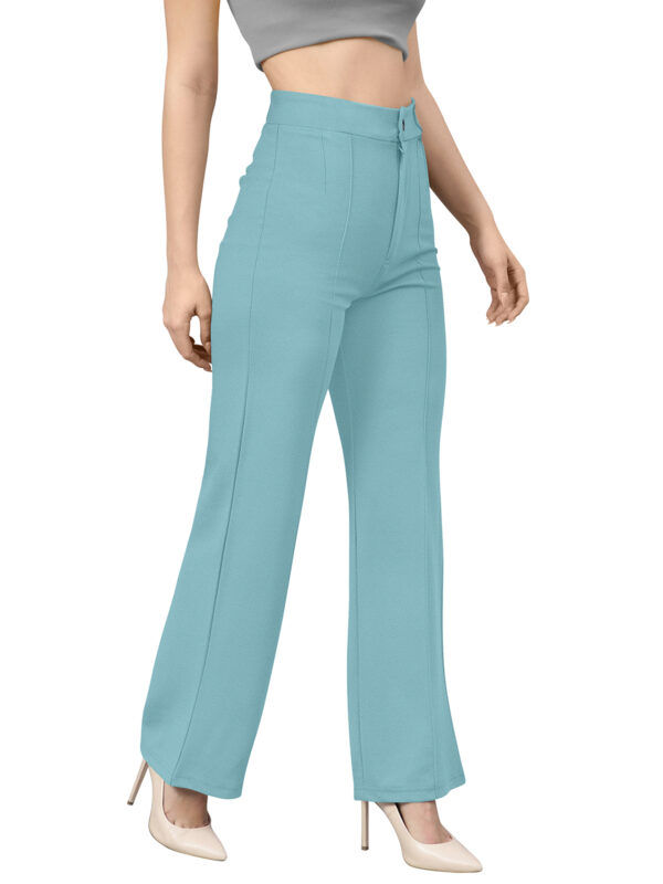 Women’s Pista Color Polyester Knitting Pant - Image 2
