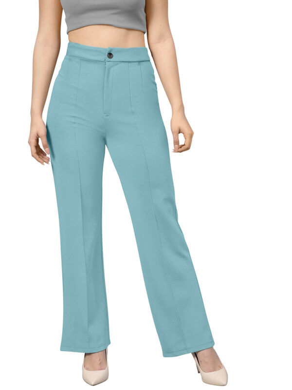 Women’s Pista Color Polyester Knitting Pant - Image 5