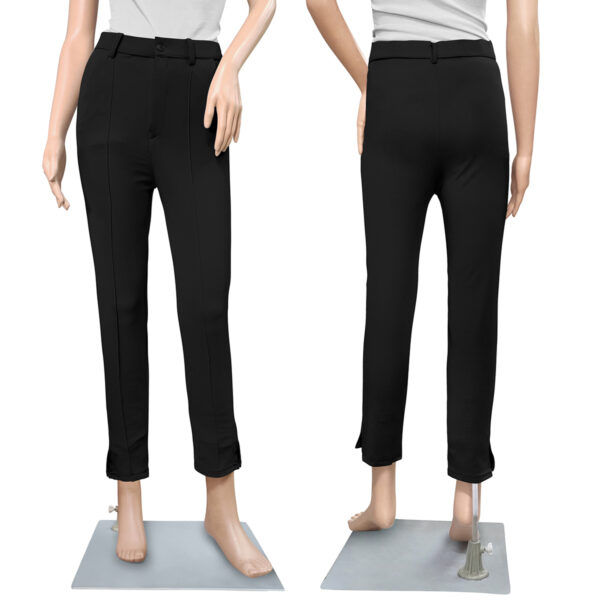 Women’s Black Color Polyester Knitting Pant - Image 6