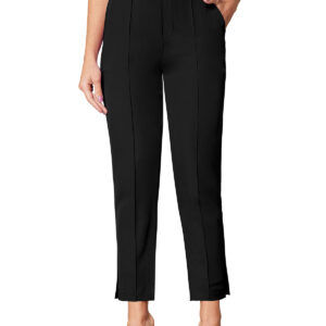 Women’s Black Color Polyester Knitting Pant