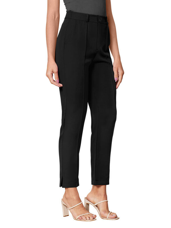 Women’s Black Color Polyester Knitting Pant - Image 2