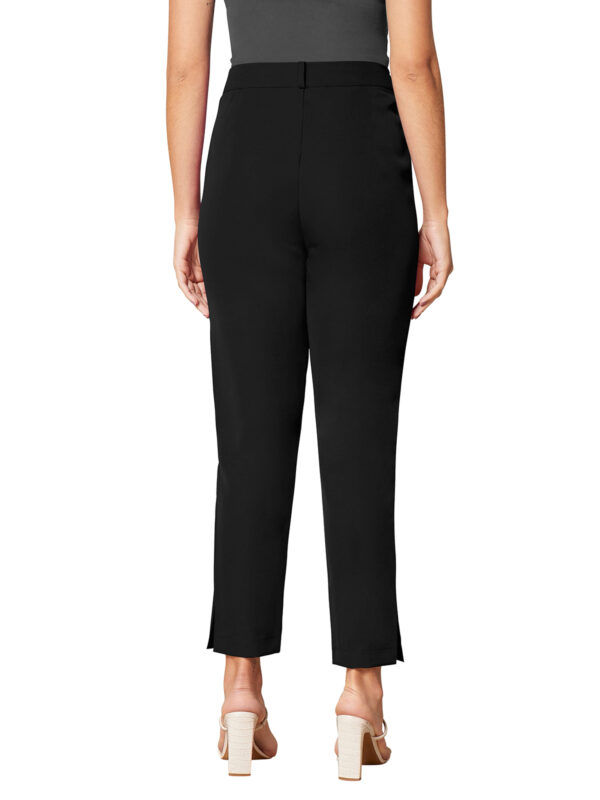 Women’s Black Color Polyester Knitting Pant - Image 4