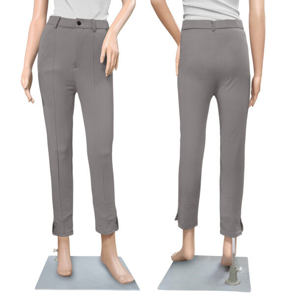 Women’s Polyester Knitting Grey Color Pant - Image 6