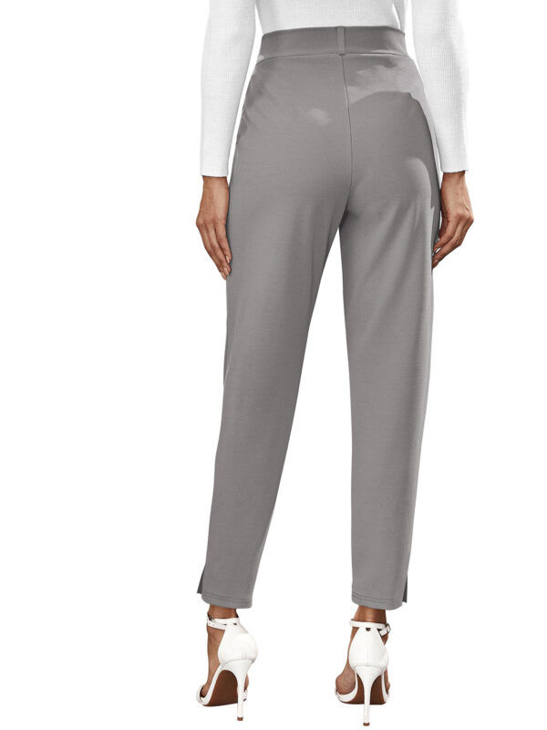 Women’s Polyester Knitting Grey Color Pant - Image 4