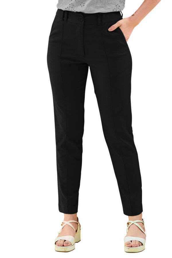 Polyester Solid Black Pant - Image 10