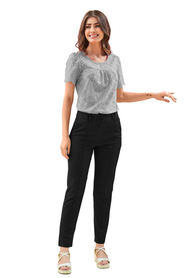Polyester Solid Black Pant - Image 2