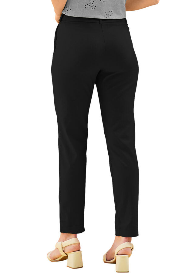 Polyester Solid Black Pant - Image 7
