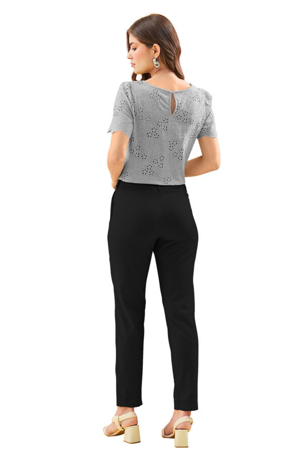 Polyester Solid Black Pant - Image 6