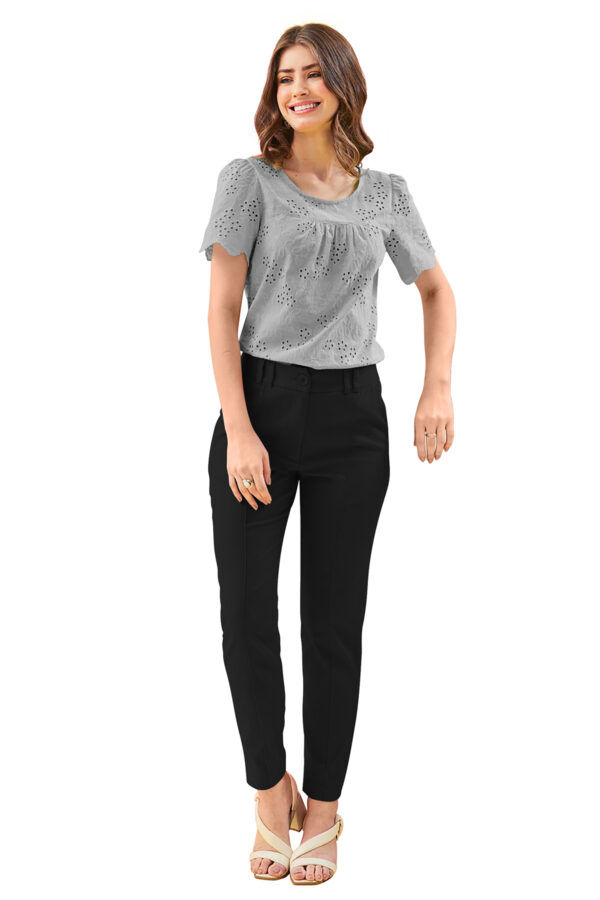 Polyester Solid Black Pant - Image 8