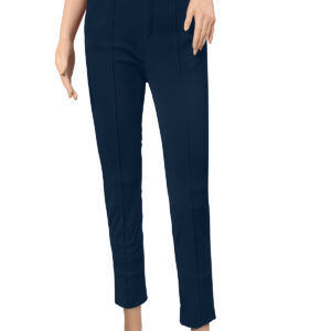 Women’s Navy Blue Color Polyester Knitting Pant