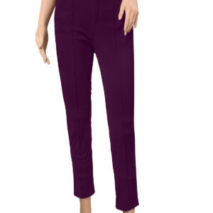 Women’s Wine Color Polyester Knitting Pant