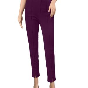 Women’s Polyester Knitting Wine Color Pant