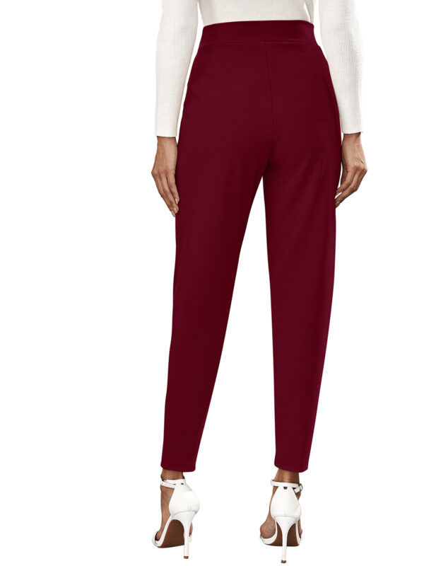 Women’s Maroon Color Polyester Knitting Pant - Image 5