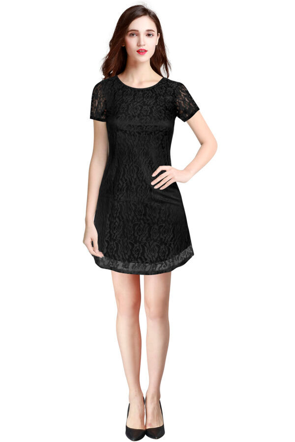 Black Rasal Bodycon Knee-Length Dress - Image 2