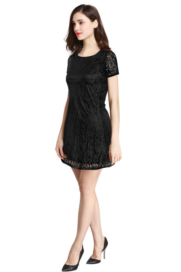 Black Rasal Bodycon Knee-Length Dress - Image 4